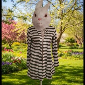 *4 For $10* Striped Cardigan W/Elbow Patches